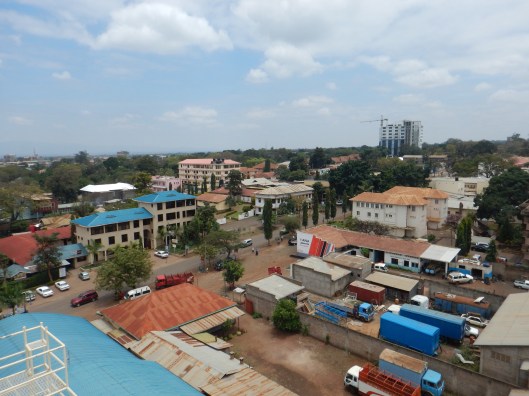 View of Moshi from the roof of one of the buildings