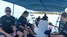 Hanging Out on the Boat Before Diving