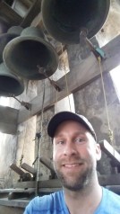 Lasse Enjoying the Top of the Church Steeple