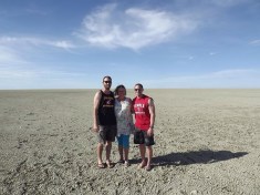 Me, Paddy, and Jesse. Etosha Pan