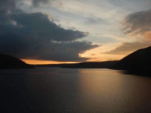 Sunset over Claerwen Reservoir