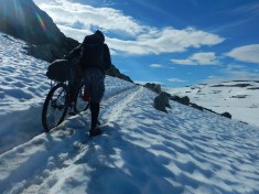 Trudging through the snow