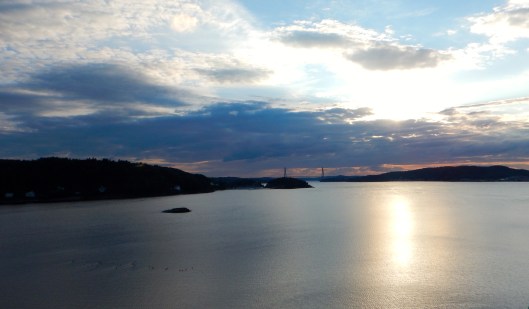 Watching the sunset over Sweden