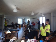 Showing off the Music line with live performance